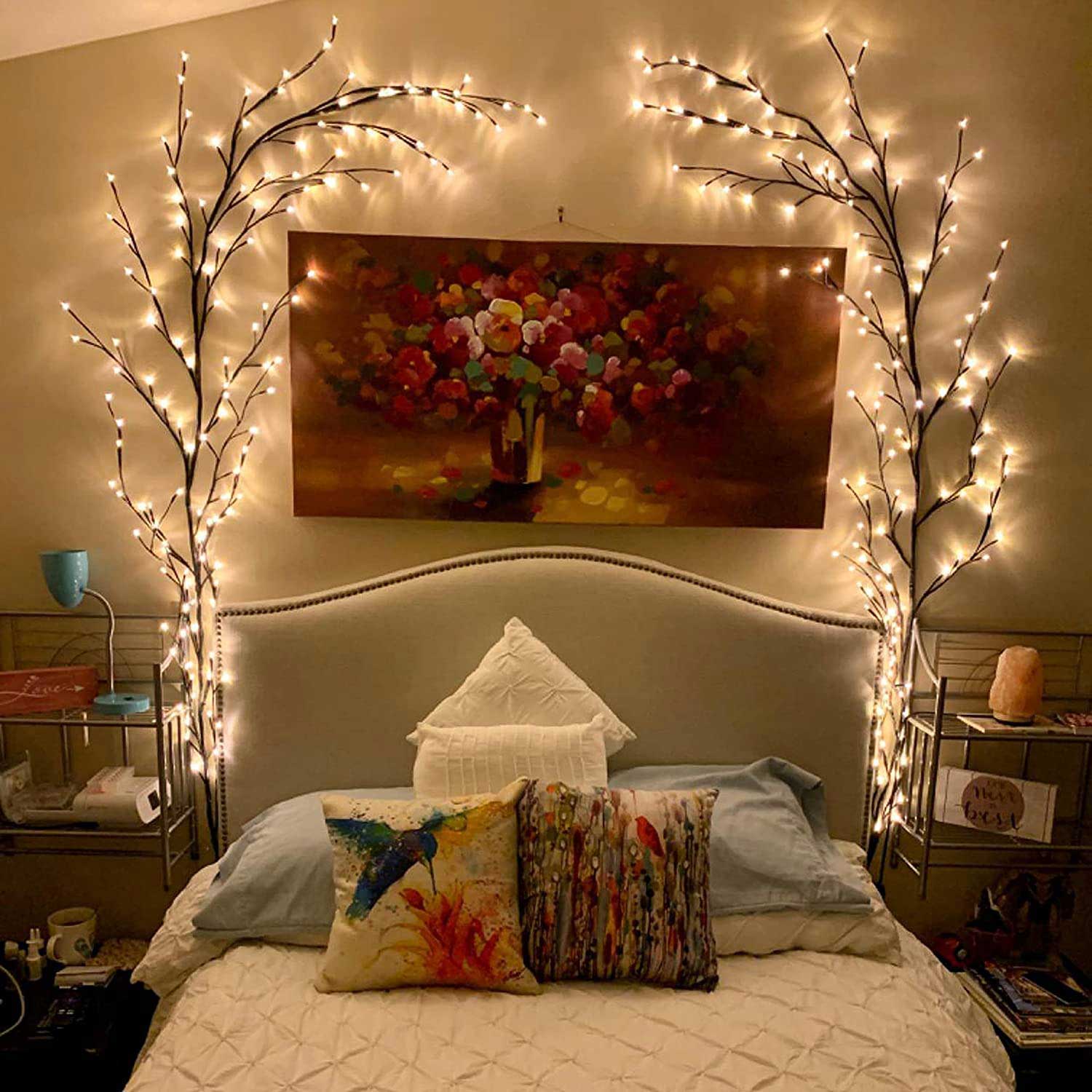 VinesforRoomDecor_ChristmasDecorationsIndoorHomeDecorArtificialPlantsFlowersTreeWillowVineLights144LEDsforWallsBedroomLivingRoomDecorative_1